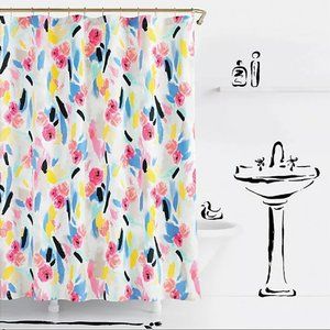 Kate Spade Paintball Floral Shower Curtain